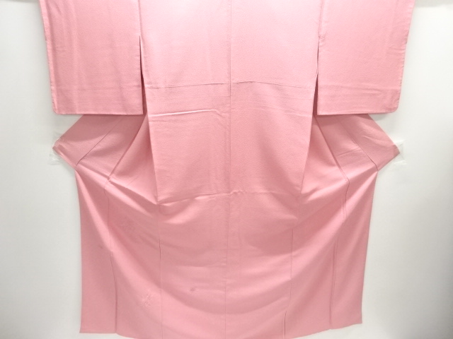 花車模様刺繍付け下げ色無地着物